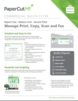 Commercial Flyer Cover, Papercut MF, Compucharts, Medina, OH, Ohio, Authorized, Copystar, Kyocera